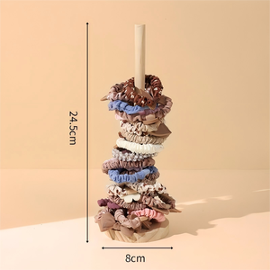 Support de rangement créatif en <span class=keywords><strong>bois</strong></span> massif pour élastiques à cheveux, anneaux à cheveux, cordes à cheveux, fleurs à cheveux, présentoir pour tête et bracelet - Product Image 4