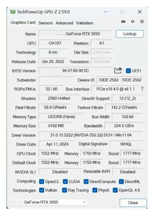 การ์ดจอ GeForce RTX 3050 รุ่นใหม่ OEM พัดลมคู่ ระบายความร้อนด้วยพัดลมคู่ หน่วยความจำ 8GB GDDR6 128 บิต PCI 3.0 X16 สำหรับประกอบคอมพิวเตอร์เดสก์ท็อป เล่นเกมอีสปอร์ต ประสิทธิภาพสูง - Product Image 2