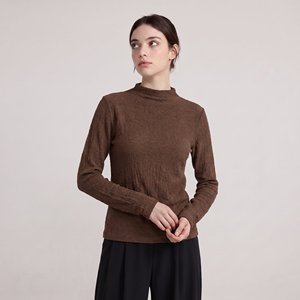 Maglioni Pullover da <span class=keywords><strong>Donna</strong></span> Personalizzabili OEM ODM con Collo Alto in Misto Seta e Cashmere, Morbidi e Testurizzati, Basso MOQ - Product Image 3