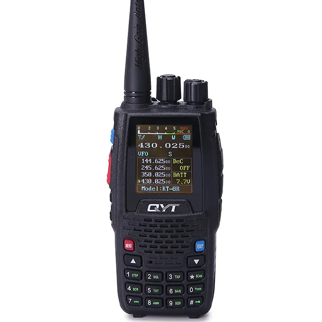 QYT-walkie-talkie de mano, KT-8R, analógico, VHF, UHF, buena calidad, transmisor fm, radio, 5 vatios, venta al por mayor