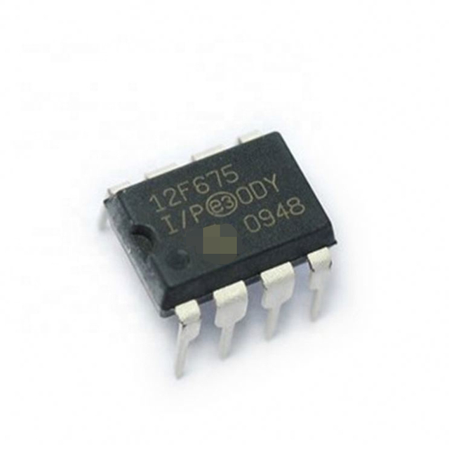 PIC12F675-I/P PIC12F675 PIC12F 12F675 In-line DIP8 Microcontroller 8-bit Flash Memory Microcontroller PIC12F675-I/P