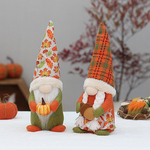 Thanksgiving Harvest Festival Sunflower Fabric Dolls Decorative Gnomes For Home <b>Window</b> Display Autumn Theme - Product Image 3