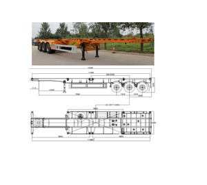New Good Quality 40-Foot Skeleton Semi-<b>Trailer</b> Truck Steel Product Category <b>Trailers</b> - Product Image 3