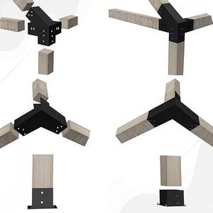Ensemble de supports pour pergola à toit incliné à 3 voies à 15 °, <span class=keywords><strong>kit</strong></span> de supports d'extension murale pour toit - Product Image 1