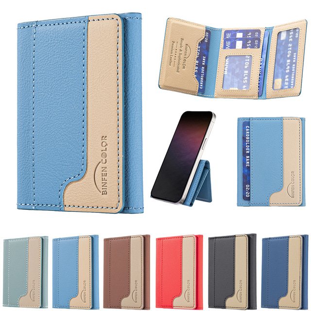 Luxury Folding PU Leather Wallet Card Bag Strong Magnetic Card Pocket Kickstand Phone Case For iPhone 18 17 16 15 14 13 Air Plus