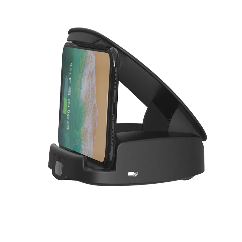 Support de téléphone portable pour voiture, rechargement rapide sans fil, avec capteur automatique, rotation à 360 degrés, pour iPhone, Android