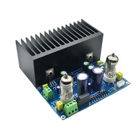 Papan penguat Amplifier, 25W * 2 tabung Amplifier demam 6J1 LM1875 tabung vakum 2.0 Stereo Audio papan Amplifier Kit Diy
