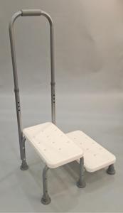 Taburete de dos escalones con asa y <span class=keywords><strong>plataforma</strong></span> antideslizante, taburete médico resistente de 2 escalones para adultos, capacidad para Discapacitados de hasta 500 libras - Product Image 2