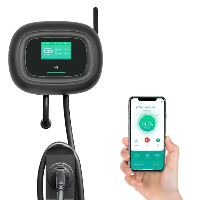 3-фазные зарядные станции для электромобилей Тип 2 Вилка Wallbox EV зарядное устройство для дома 22 кВт Быстрая зарядная станция для электромобилей