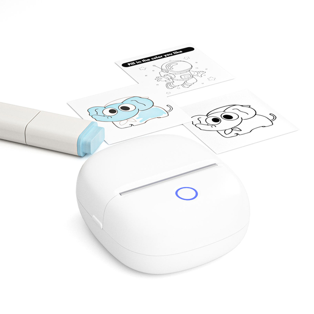 Fully Automatic Pocket for Thermal Barcode Printer Mini Portable Photo Label Printer Rechargeable Battery Kids Stock