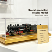 Modèle de locomotive à vapeur vintage pour exposition
