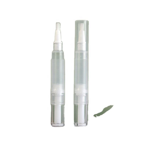Tube cosmétique en plastique transparent avec applicateur à brosse rotative, bouchon à vis 16-17,9 mm pour emballage de gloss à lèvres - Product Image 1