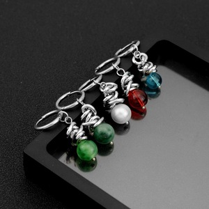Boucles d'oreilles pendantes perlées colorées au design simple, style punk, en acier inoxydable, unisexe, vente en gros de bijoux, collection 2026 à succès - Product Image 2