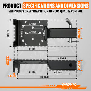 لوحة تثبيت ونش عالية الجودة من AUTOBOTS مع وصلة استقبال <span class=keywords><strong>2</strong></span> بوصة تناسب المركبات الترفيهية بسعة 3500 رطل - Product Image 2