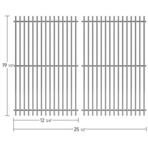Paquete de 2 rejillas de repuesto para parrilla de acero inoxidable de 19.5 x 25.5 pulgadas, compatibles con las rejillas de cocción <span class=keywords><strong>Weber</strong></span> Genesis serie 300 - Product Image 3