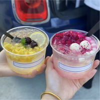 Gobelets jetables en plastique pour boissons froides, bols à açaï, contenants transparents pour salades de fruits, seaux à dessert en plastique, gobelets de traiteur