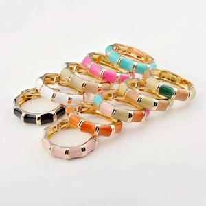 Vacation Style Bohemian Enamel Oil Drip Bracelet Personalized Seaside Jewelry with Alloy <b>Chains</b> - Product Image 2