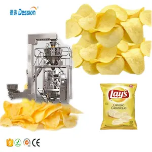 Automatic electronic scale weighing chips packaging machine for potato chips popcorn packing machine price