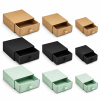 Boîte à tiroir rigide en carton ondulé vert menthe de luxe avec logo personnalisé, dorure à chaud et UV, pour bijoux, emballage cadeau en papier, vente en gros