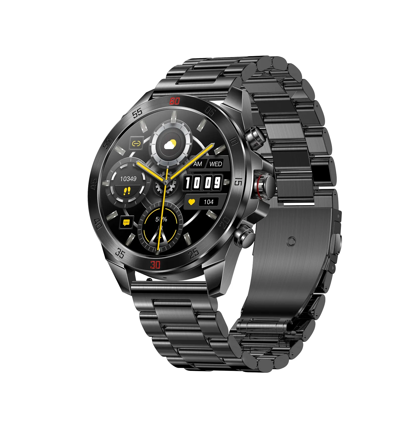 2024 nouveau grand écran HD AMOLED montre intelligente IP68 appareil portable étanche avec charge magnétique pour les amateurs de fitness