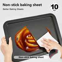 Plaque de cuisson antiadhésive en acier au carbone personnalisable, plusieurs tailles disponibles, plateau à biscuits pour les acheteurs en gros de matériel de pâtisserie mondiaux