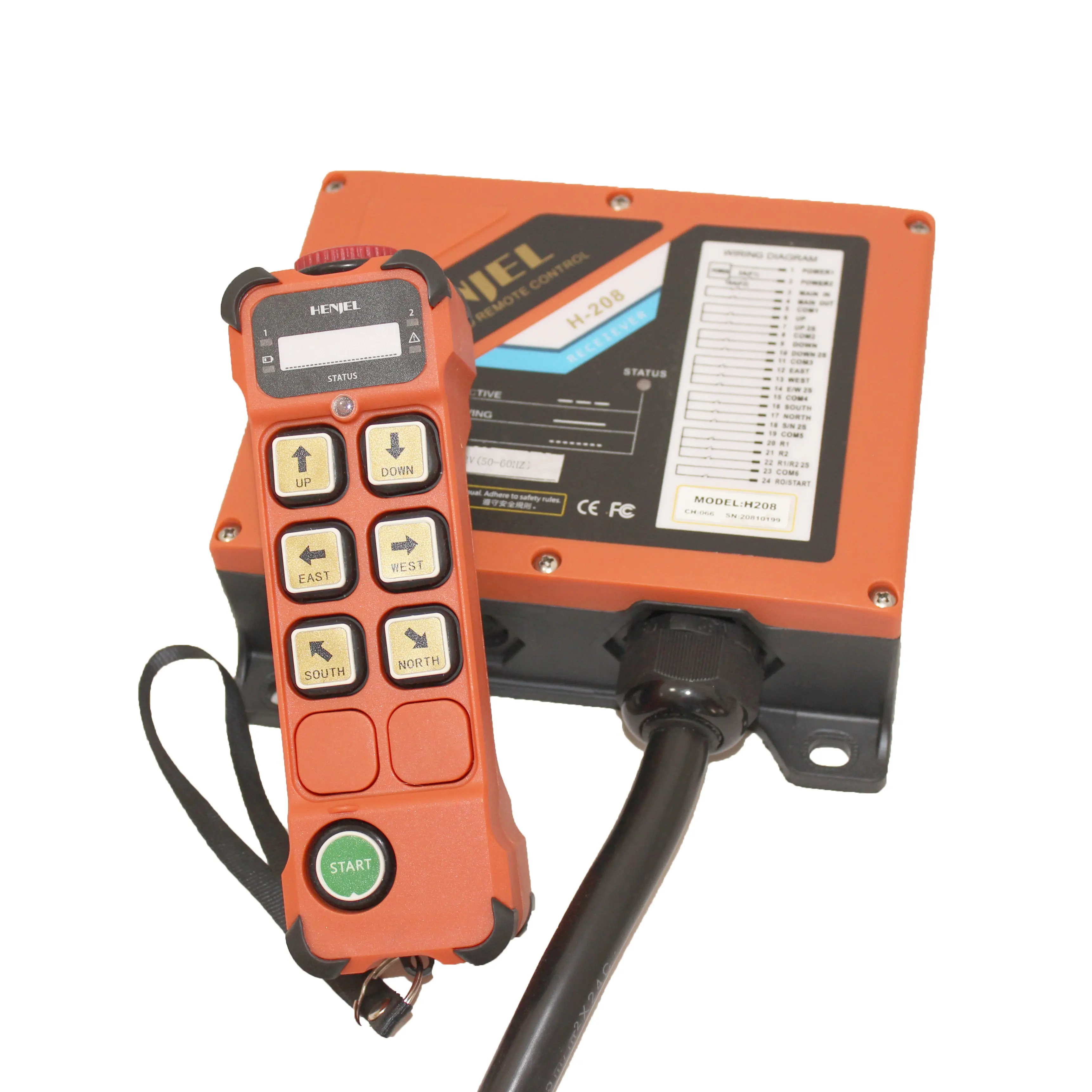 Jukko G6 6 tombol 2 kecepatan Industri Derek Hoist Crane Radio Remote Control Wireless Controller