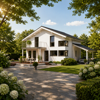 Villa préfabriquée moderne en acier léger, maison modulaire de luxe, bâtiment résidentiel de style européen