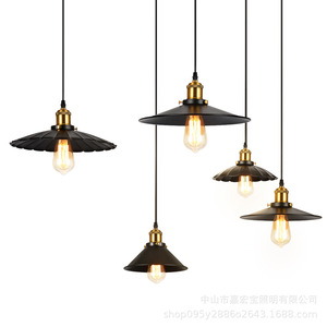Industrial Pendant <b>Light</b> Black Metal E26 Single Head <b>Loft</b> Style For Home Kitchen Bar Restaurant - Product Image 5