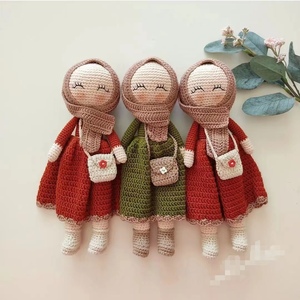 Crochet Hijab Poupée Musulman Douche Cadeaux Enfants Eid Déco Ramadan Artisanat <span class=keywords><strong>Avent</strong></span> Stuff Crochet Jouet - Product Image 3