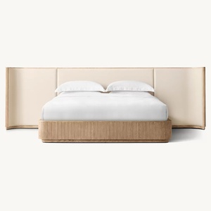 Ensemble de meubles de chambre à coucher de luxe moderne, cadres de lit, lits en bois massif, hôtel, villa, complexe hôtelier, tête de lit rembourrée douce, lit de chambre à coucher - Product Image 4