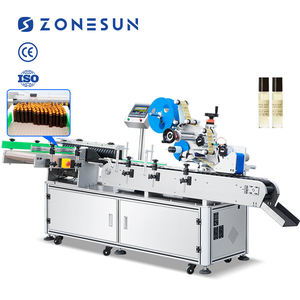 ZONESUN ZS-HTB832 Machine d'étiquetage automatique horizontale à grande vitesse pour petits flacons, ampoules, flacons de parfum, tubes à essai, cosmétiques - Product Image 1