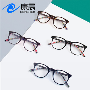 กรอบแว่นตาอะซิเตททรงรี Conchen รุ่นเต็มกรอบ ป้องกันรังสียูวี เลนส์ใสสำหรับทุกเพศ รุ่น 8012 เหวินโจว - Product Image 5