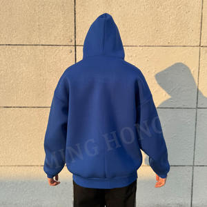 Fabricant Design Heavyweight Blank Ribbed Cuffs No Drawstring Men's Zipper Hoodies - Product Image 5