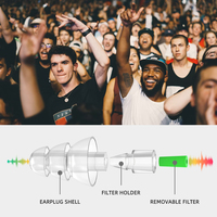 Bouchons d'oreilles de concert haute fidélité avec étui de transport, réduction de bruit CE 28 dB, bouchons d'oreilles réutilisables pour les concerts, les festivals et les musiciens