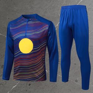Großhandel Halb-Reißverschluss Maßgeschneiderter Fußball-Trainingsanzug Langarm-Trikot Jogging-Sportbekleidung Herren Kinder Jugend Fußballmannschaft Trainingsanzug - Product Image 3