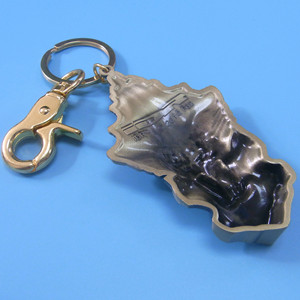 Porte-clés en métal en forme de crâne, pendentif créatif stéréoscopique 3D moulé sous pression pour accessoires de clés de voiture - Product Image 2