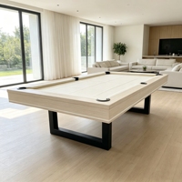 Table de billard convertible multifonction 3 en 1 avec plateau de salle à manger et plateau de tennis de table pour salle à manger
