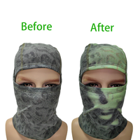 Masque facial sport en tissu thermochromique à logo personnalisé en relief, changeant de couleur, sensible à la chaleur, pour le cyclisme et le ski (vente en gros)