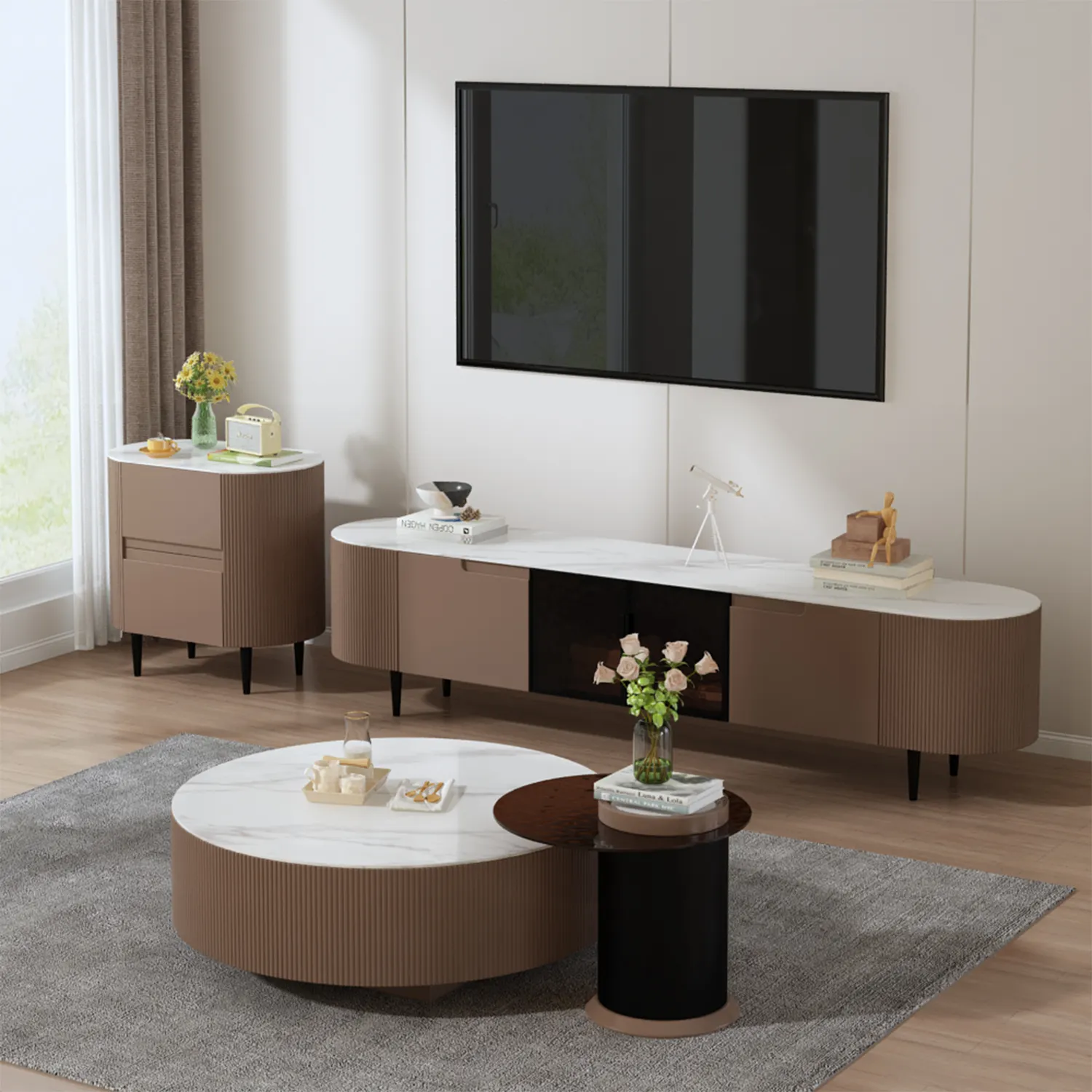 Nordic Storage Tv Stands Coffee Tables Shelf Mobile Cabinet Living Room Tv Stands Entertainment Meuble Tv Salon Garden Furniture
