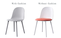 Chaise de salle à manger en PP colorée et économique du Hebei en stock, avec coussin personnalisé en stock