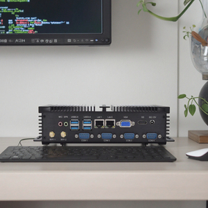 Partaker không quạt Mini PC c1037u C1007U Core i5 3317U mini máy tính HD VGA Win 10 Linux USB 3.0 4 * COM gồ ghề công nghiệp PC - Product Image 1
