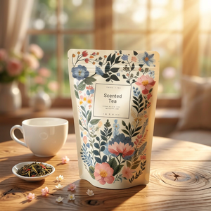Custom Printed Logo Recyclable Ziplock Packaging Stand-up <b>Pouch</b> Coffee Bean Candy Flower Tea Packaging Mylar Doypack Bag OEM ODM - Product Image 1
