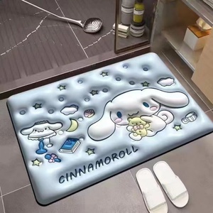 Modern Super Absorbent Anti-Slip 3D Inflated Bath Mat <b>Waterproof</b> Door Bath <b>Foam</b> Shower Carpet for Home Use - Product Image 5