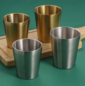 Vaso de Cerveza, Soju, Vino o Café Irlandés de Doble Capa de Acero Inoxidable 304, Estilo Coreano para Hotel - Product Image 1