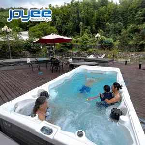 JOYEE china above ground endless swimspa outdoor swimming pool balboa freestanding hot tub swim spa pool combo