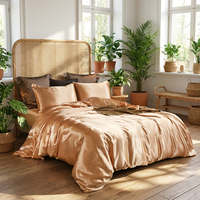 Parure de lit en soie de mûrier 100 % pure, 19/22/25 Momme, luxe, 4 pièces, draps en soie, taille King Queen, ensembles de housses de couette, vente en gros
