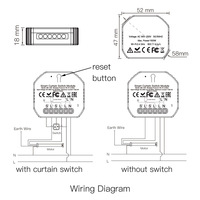 Modul Saklar Tirai WiFi 1-Gang Graffiti Smart Home dengan Kontrol Suara dan Pengaturan Waktu, serta Kontrol Aplikasi untuk Penggunaan di Dalam Ruangan