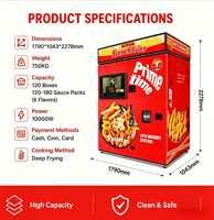 Máquina Expendedora Automática de Papas Fritas para Comida Rápida, Máquina Expendedora de Papas Fritas con Queso para Hamburguesas, para Tiendas Ambulantes
