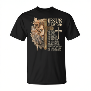 Camiseta con cita cristiana inspiradora del León de Judá, Fe en Cristo - Product Image 2