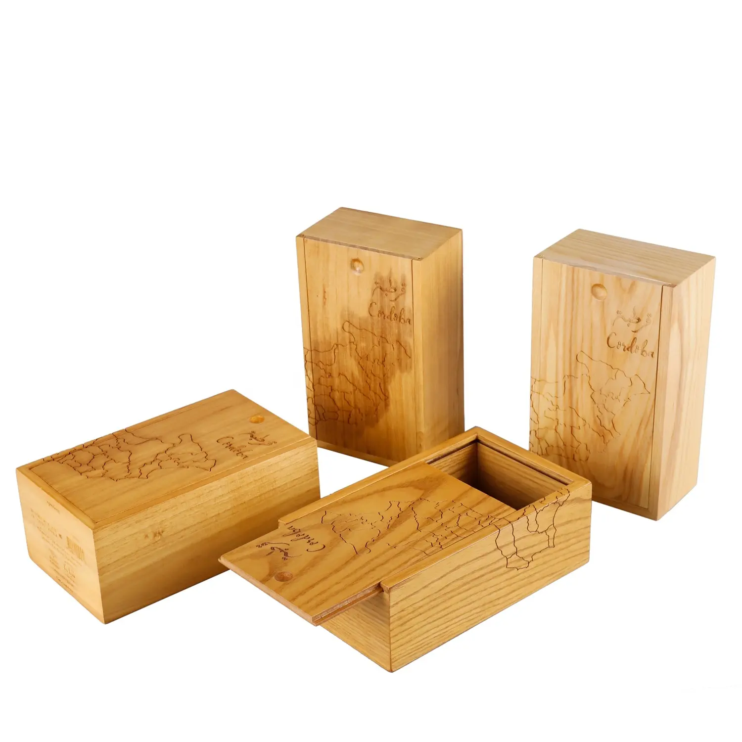 Factory direct salesNew style simple design multifunctional big wood luxury boxes with sliding lid